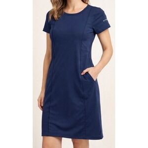 Columbia PFG Freezer III Dress Women XXS Navy Blue Excellent Cooling Pockets